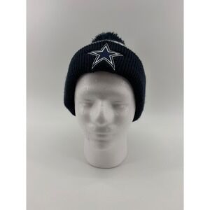 NFL Ultra Game Beanie Kids OSFM Navy Blue Dallas Cowboys Pom Knit Hat